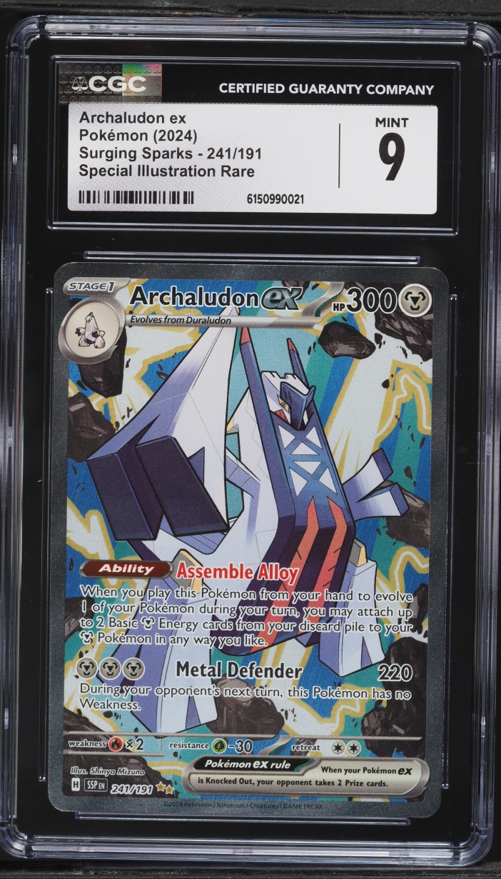 2024 Pokemon Scarlet & Violet Surging Sparks SIR Archaludon EX #241 CGC 9 MINT