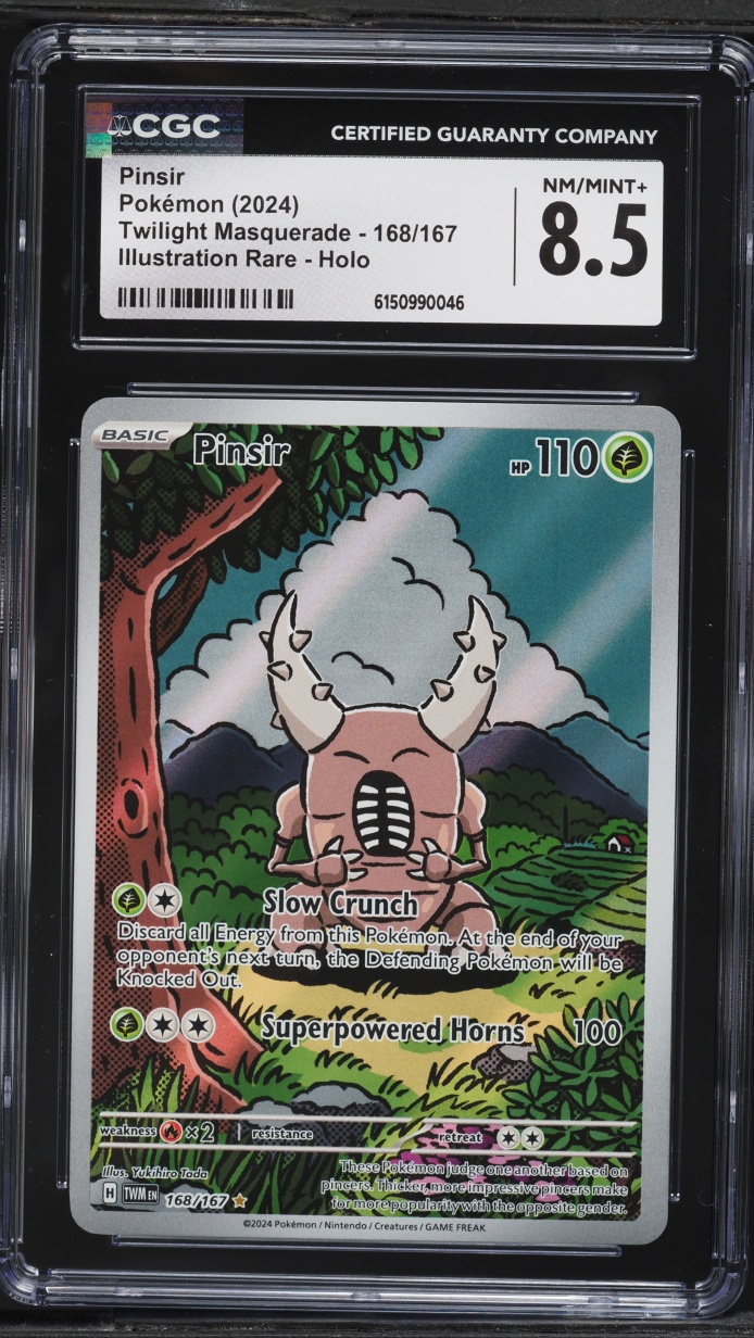 2024 Pokemon Scarlet & Violet Twilight Masquerade IR Pinsir #168 CGC 8.5 NM-MT+