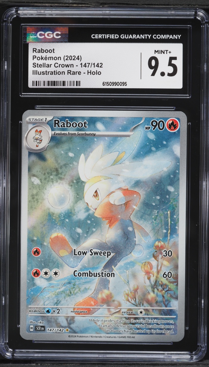 2024 Pokemon Scarlet & Violet Stellar Crown IR Raboot #147 CGC 9.5 MINT+