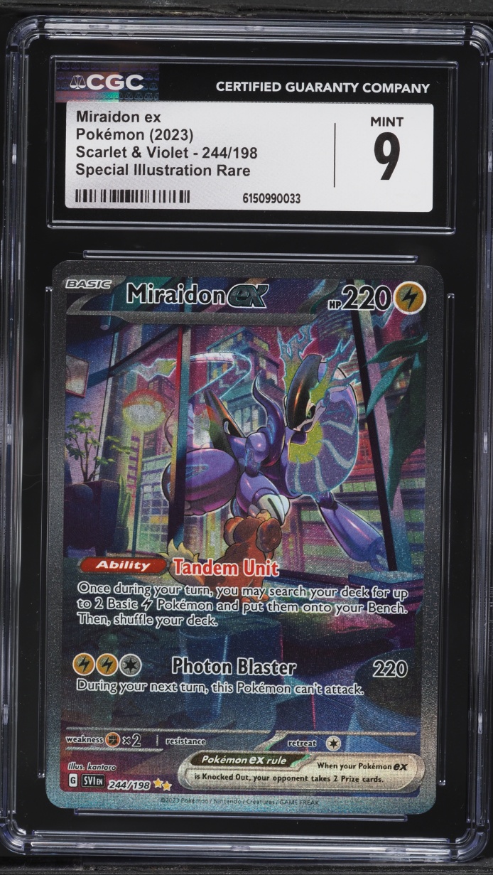 2023 Pokemon Scarlet & Violet SIR Miraidon EX #244 CGC 9 MINT
