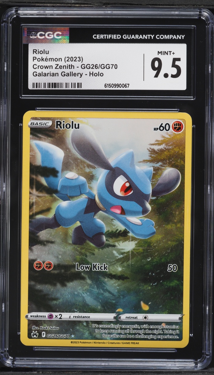 2023 Pokemon Sword & Shield Crown Zenith Alt Art Riolu #GG26 CGC 9.5 MINT+