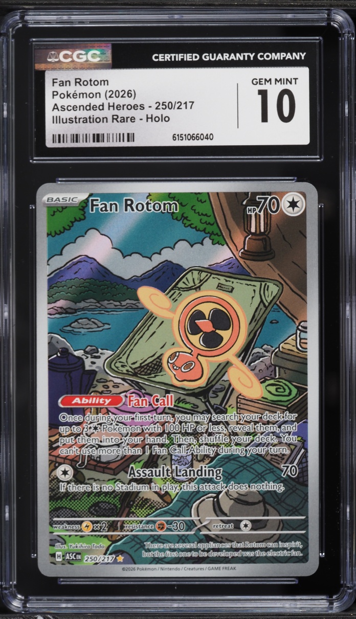 2026 Pokemon Mega Evolution Ascended Heroes IR Fan Rotom #250 CGC 10 GEM MINT