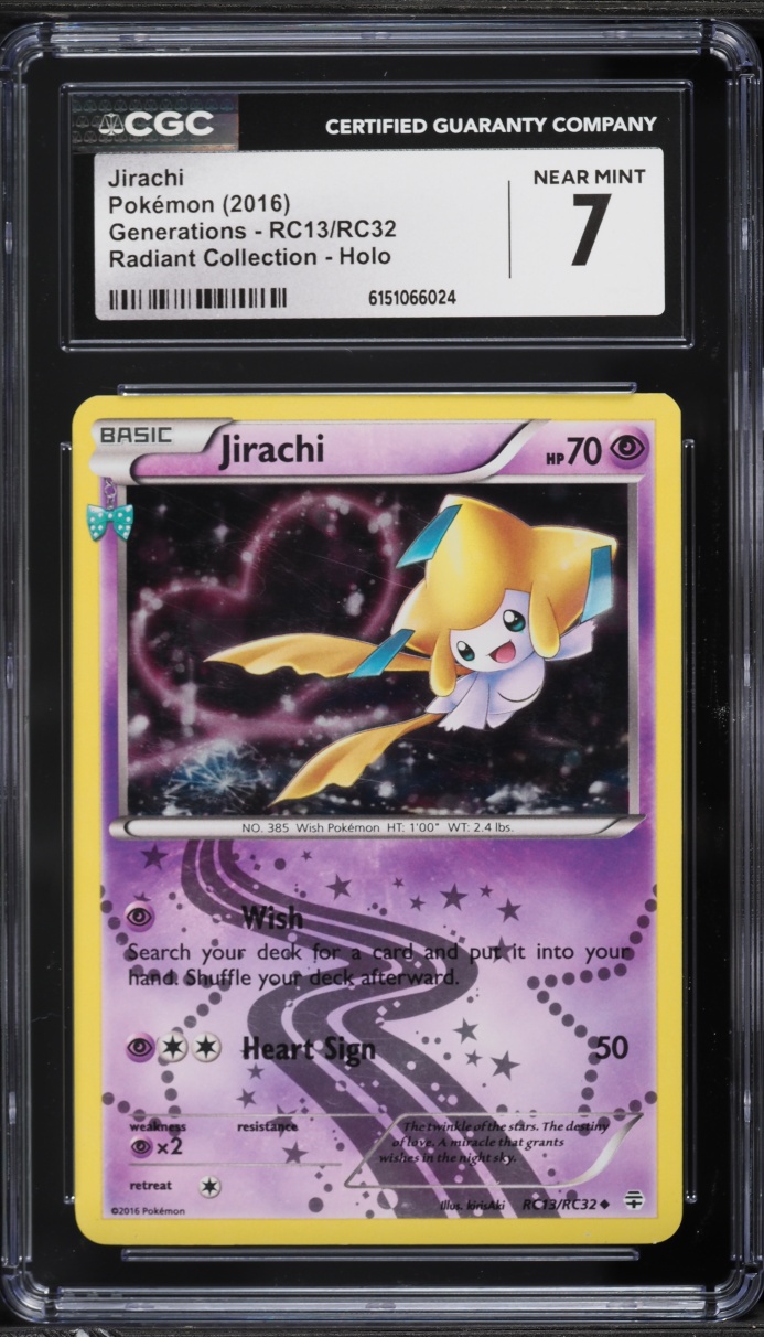 2016 Pokemon XY Generations Radiant Collection Holo Jirachi #RC13 CGC 7 NRMT