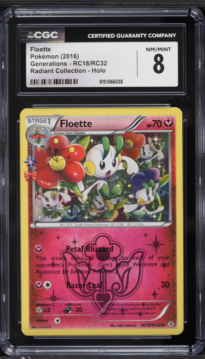 2016 Pokemon XY Generations Radiant Collection Holo Floette #RC18 CGC 8 NM-MT
