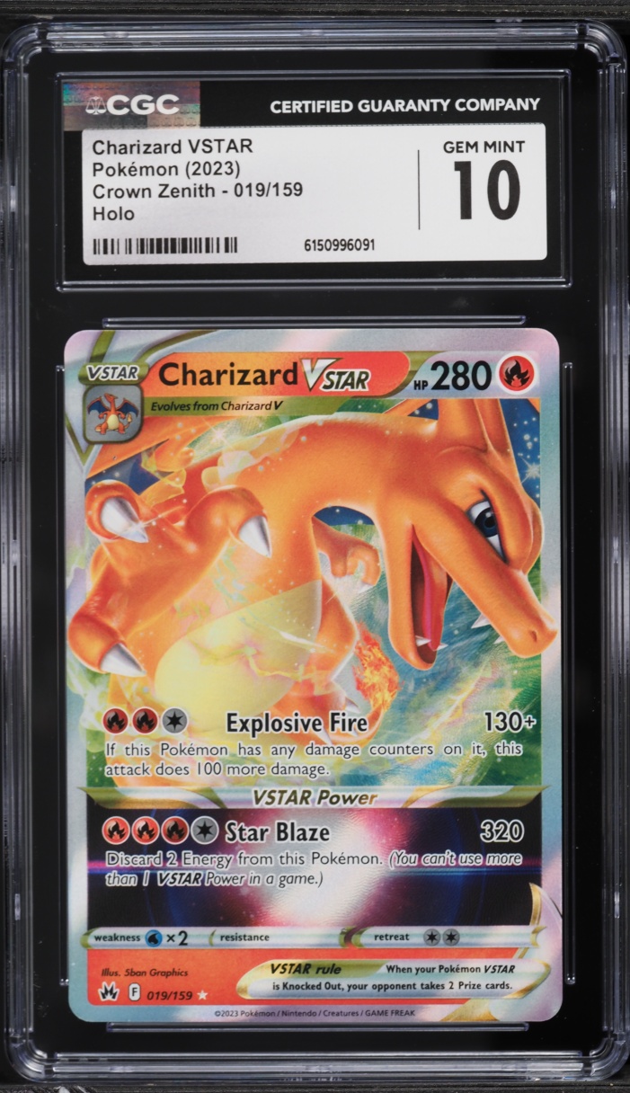 2023 Pokemon Sword & Shield Crown Zenith Holo Charizard VSTAR #19 CGC 10 GEM MINT