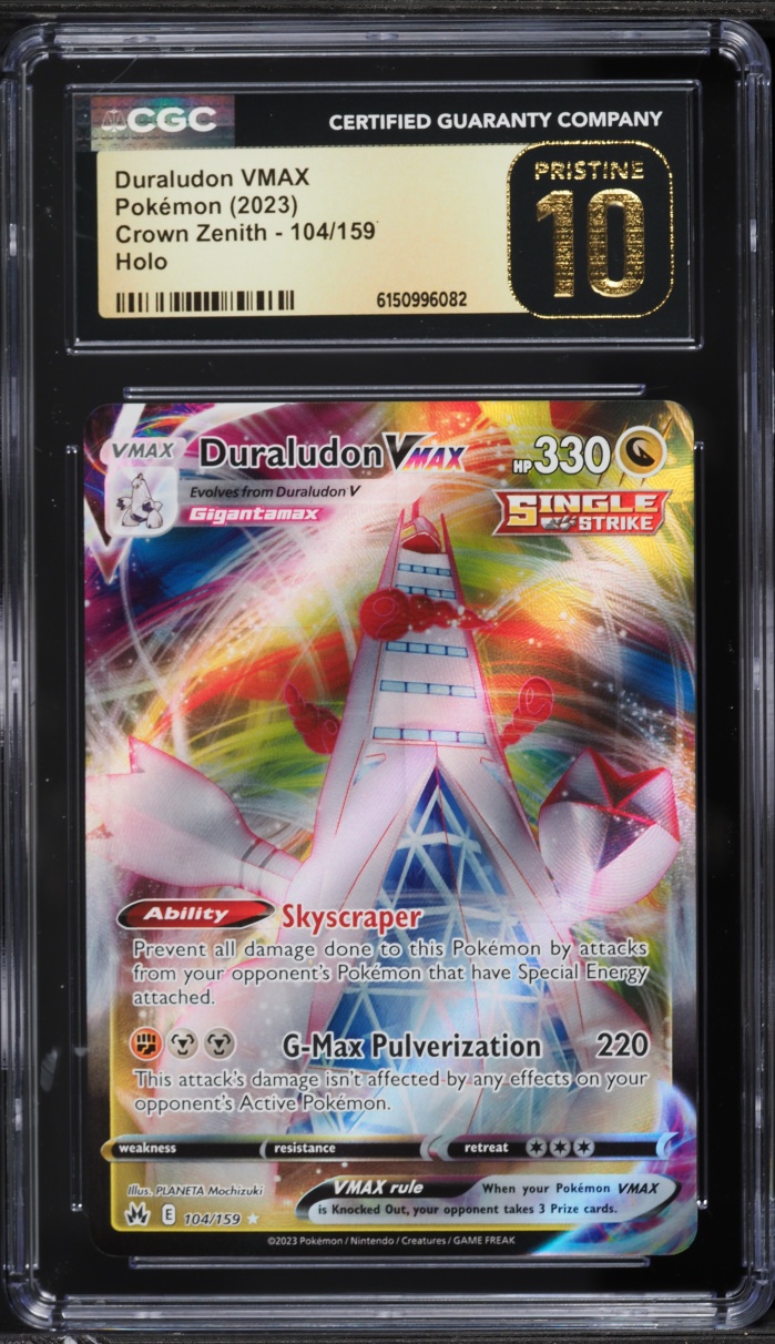 2023 Pokemon Sword & Shield Crown Zenith Duraludon VMAX #104 CGC 10 PRISTINE