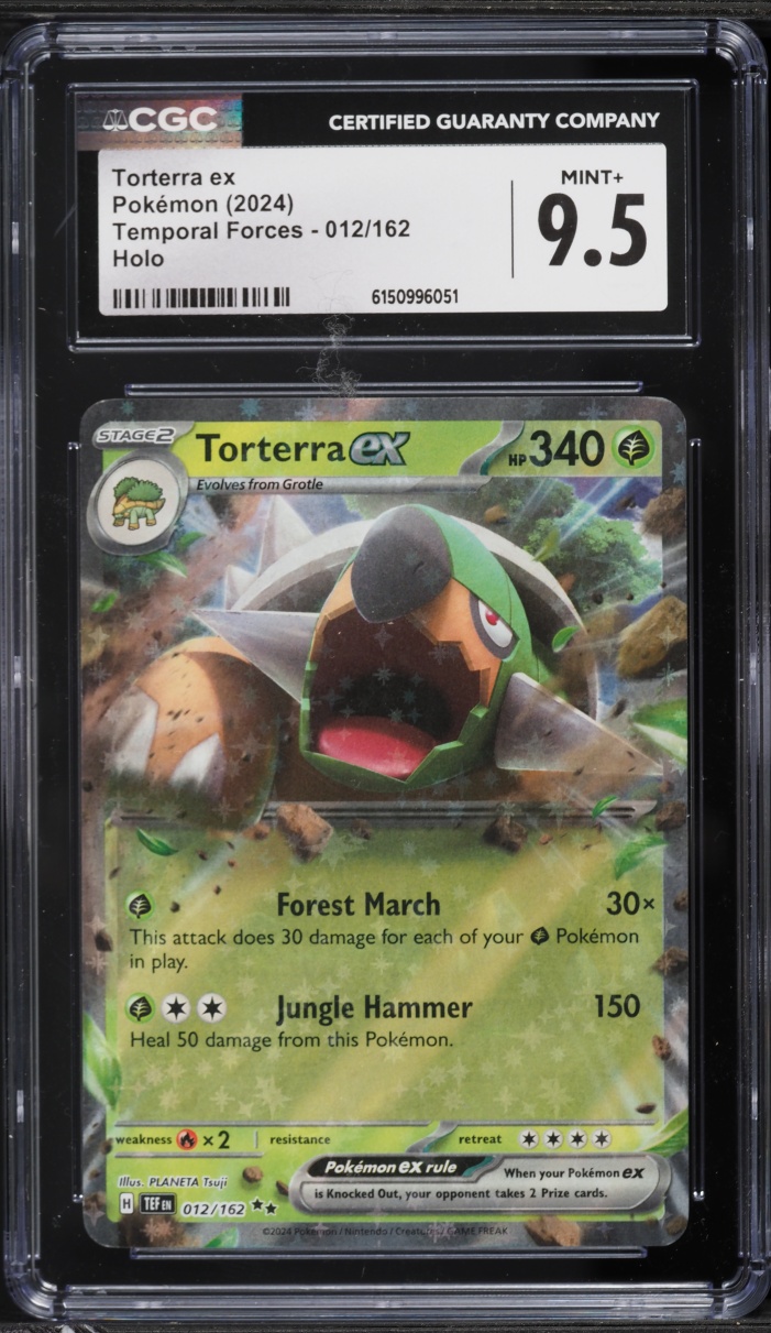 2024 Pokemon Scarlet & Violet Temporal Forces Holo Torterra Ex #12 CGC 9.5 MINT+