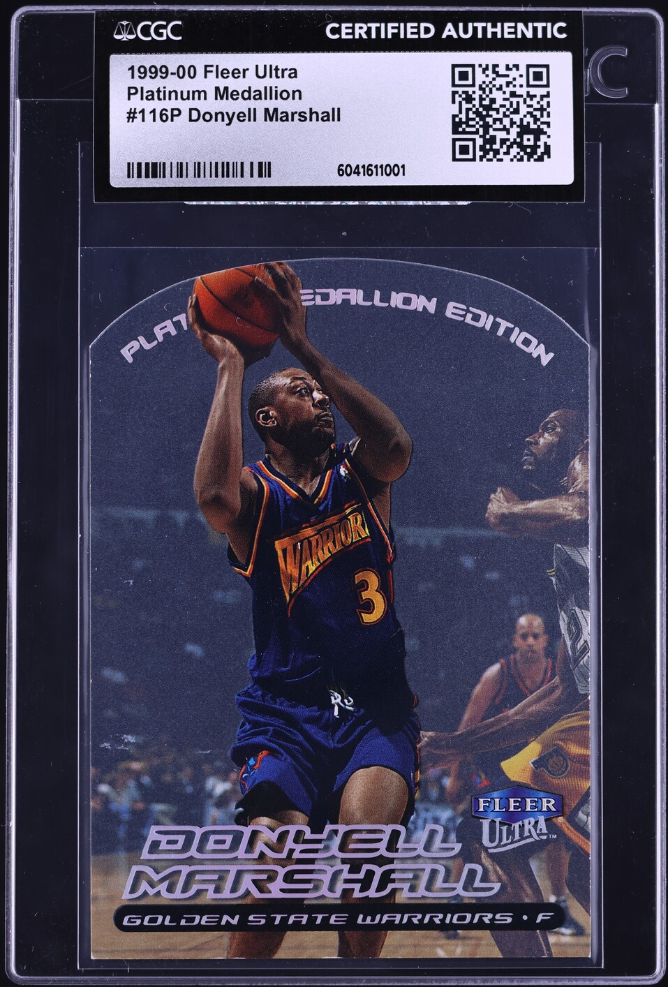 1999 Ultra Platinum Medallion Donyell Marshall /50 #116P CGC AUTH