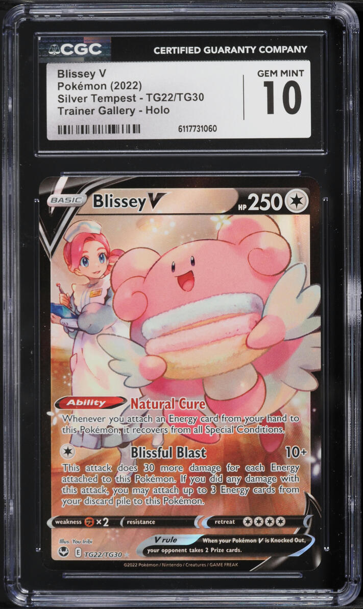 2022 Pokemon Sword & Shield Silver Tempest CHR Blissey V #TG22 CGC 10 GEM MINT