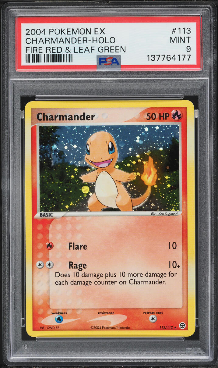 2004 Pokemon EX Fire Red & Leaf Green Holo Charmander #113 PSA 9 MINT