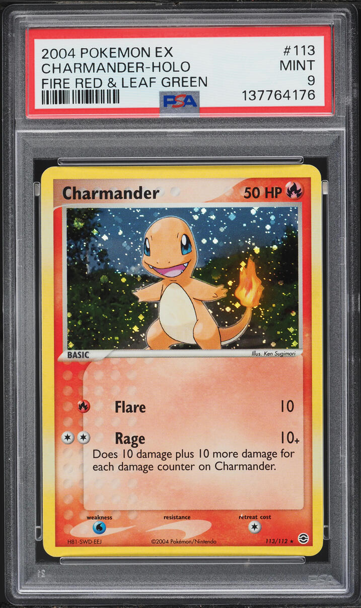 2004 Pokemon EX Fire Red & Leaf Green Holo Charmander #113 PSA 9 MINT