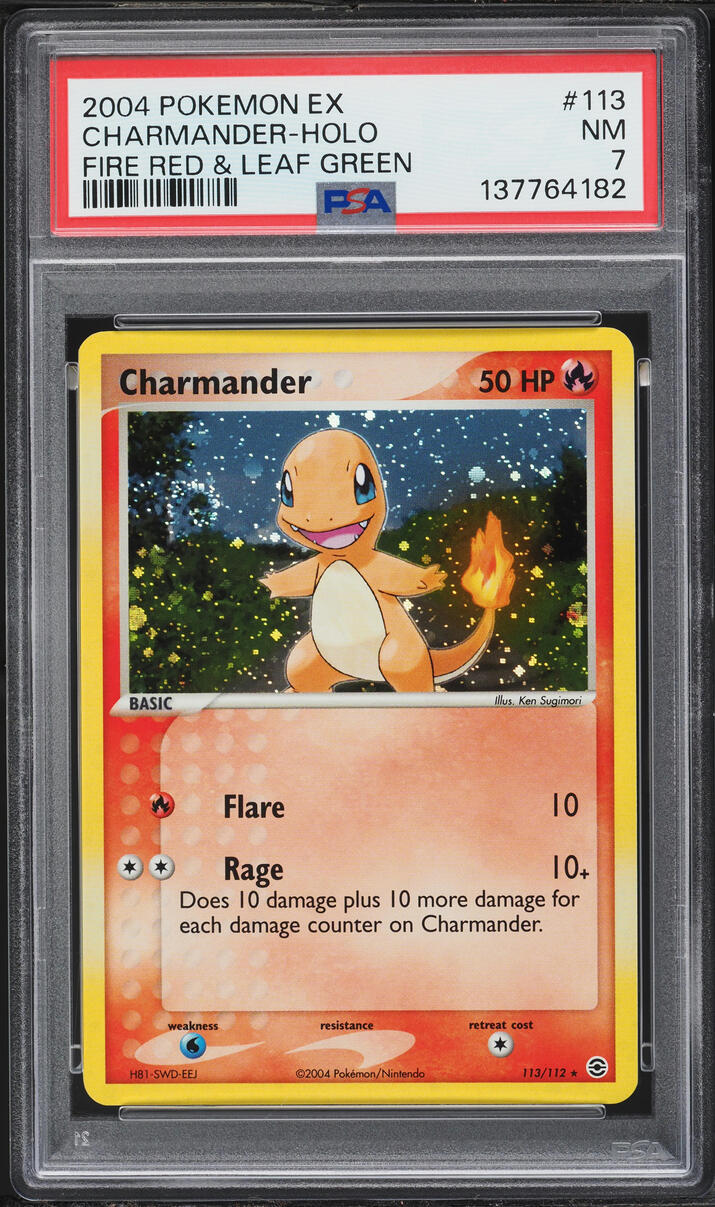 2004 Pokemon EX Fire Red & Leaf Green Holo Charmander #113 PSA 7 NRMT