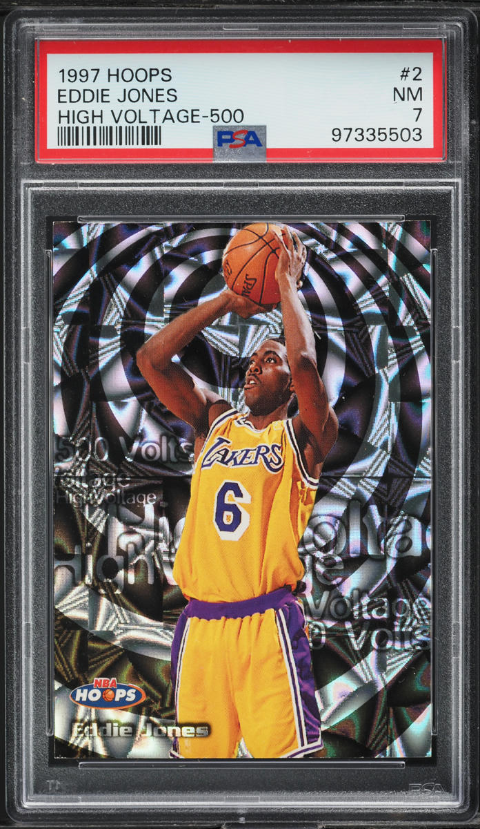 1997 Hoops High Voltage 500 Eddie Jones /500 #2 PSA 7 NRMT