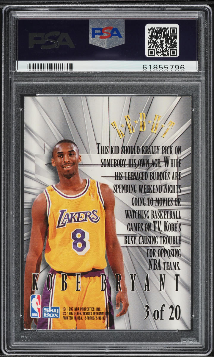 その他 1996 Skybox Z-Force Zebut Kobe #3 RC Kobe Bryant 1996 SkyBox Z-Force #3 Zebut Price Guide