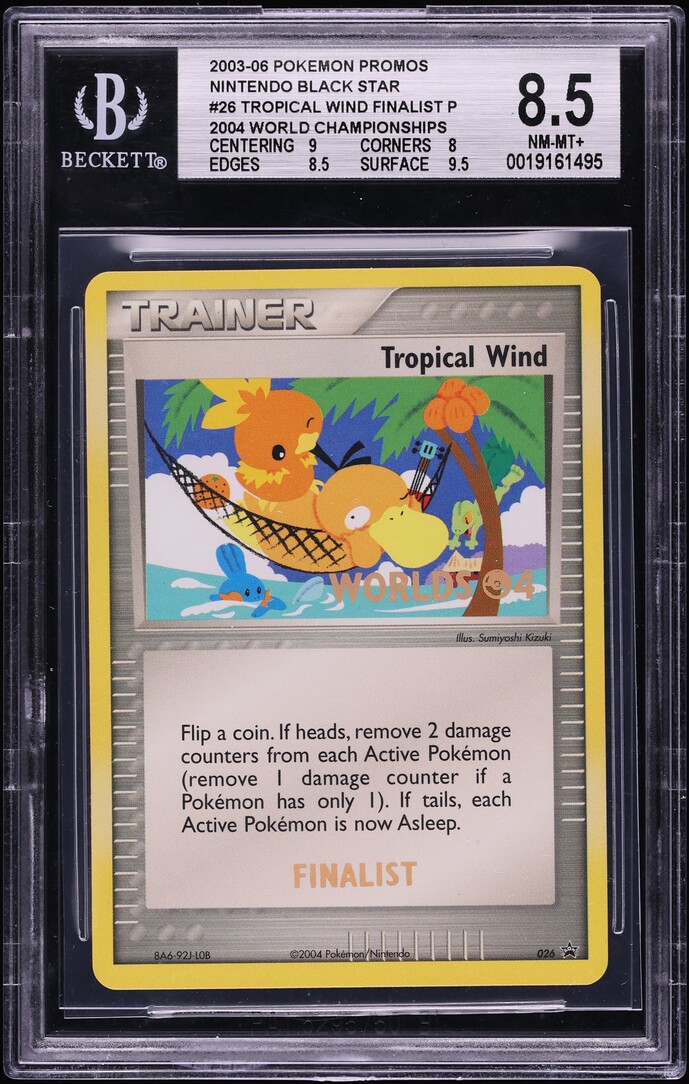 2003 Pokemon Nintendo Black Star Promo Tropical Wind Finalist '04 World Championships BGS 8.5