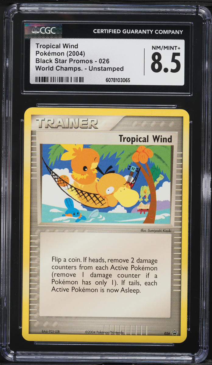2004 Pokemon Promo World Championships Unstamped Tropical Wind #26 CGC 8.5 NM-MT+