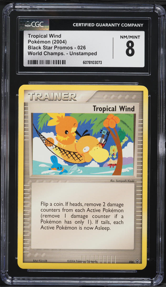 2004 Pokemon Promo World Championships Unstamped Tropical Wind #26 CGC 8 NM-MT