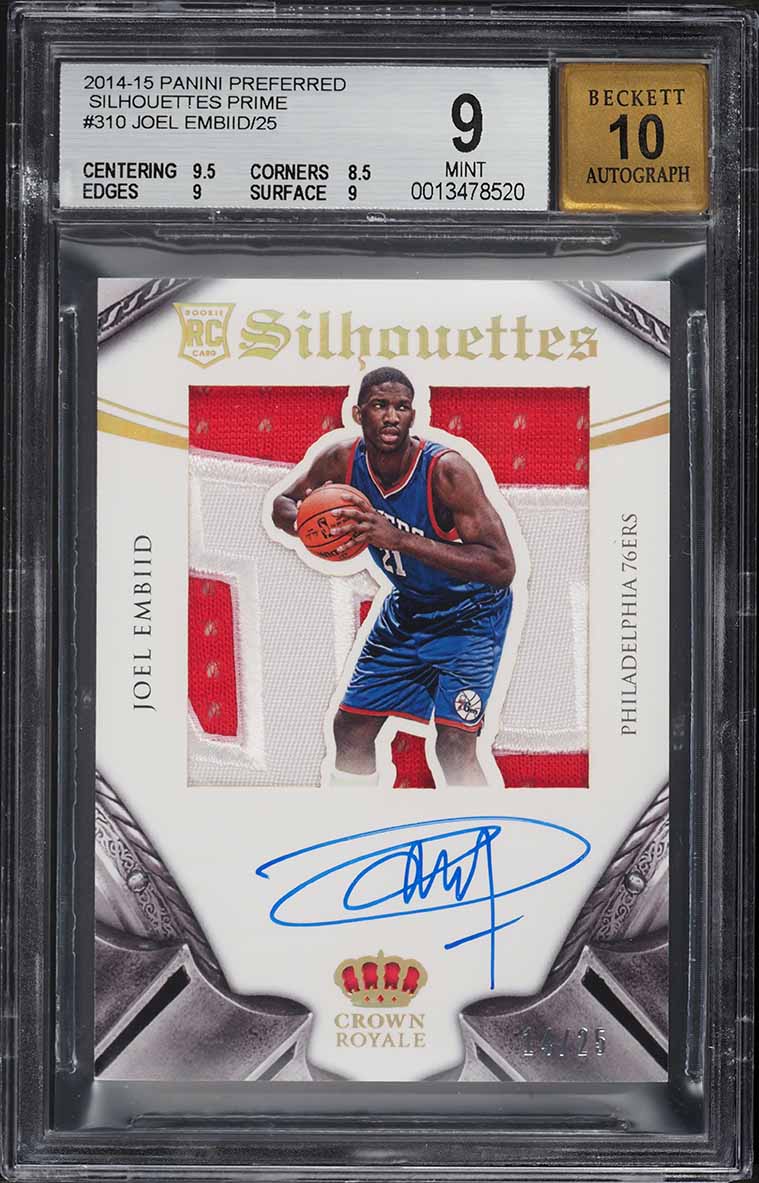 2014 Panini Prizm Joel Embiid ROOKIE #253 PSA 10 GEM MINT on