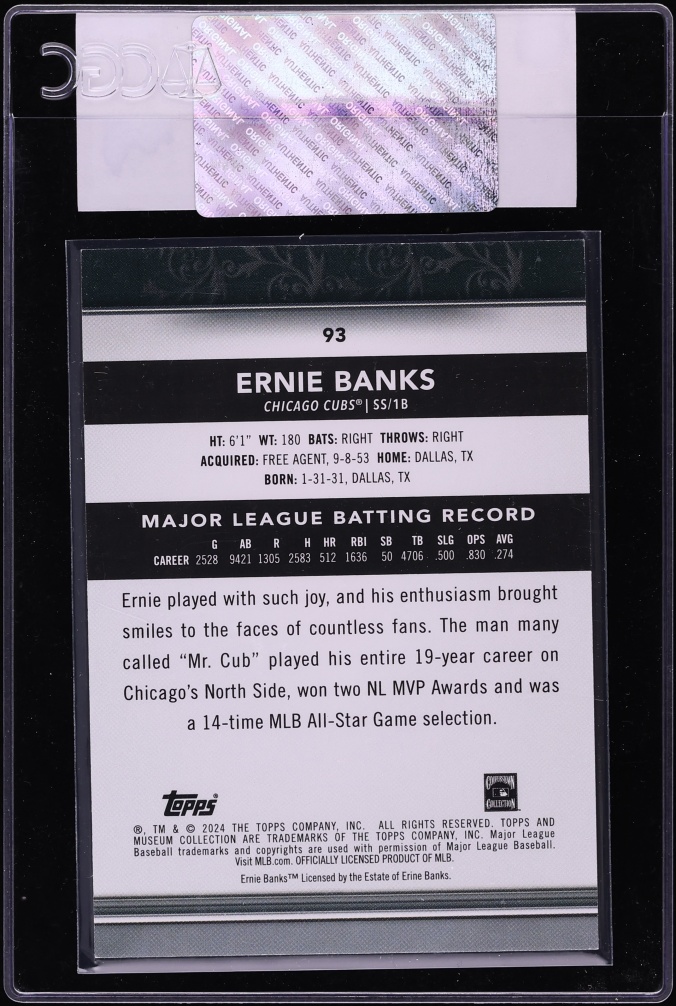 2024 Topps Museum Collection Ernie Banks #93 CGC AUTH