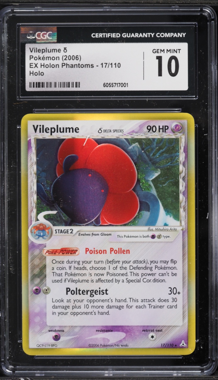 2006 Pokemon EX Holon Phantoms Holo Vileplume #17 CGC 10 GEM MINT