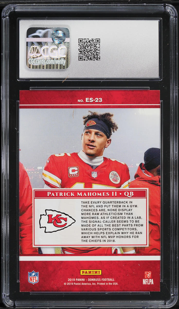 2019 Donruss Elite Series Patrick Mahomes II #ES-23 CGC 9 MINT