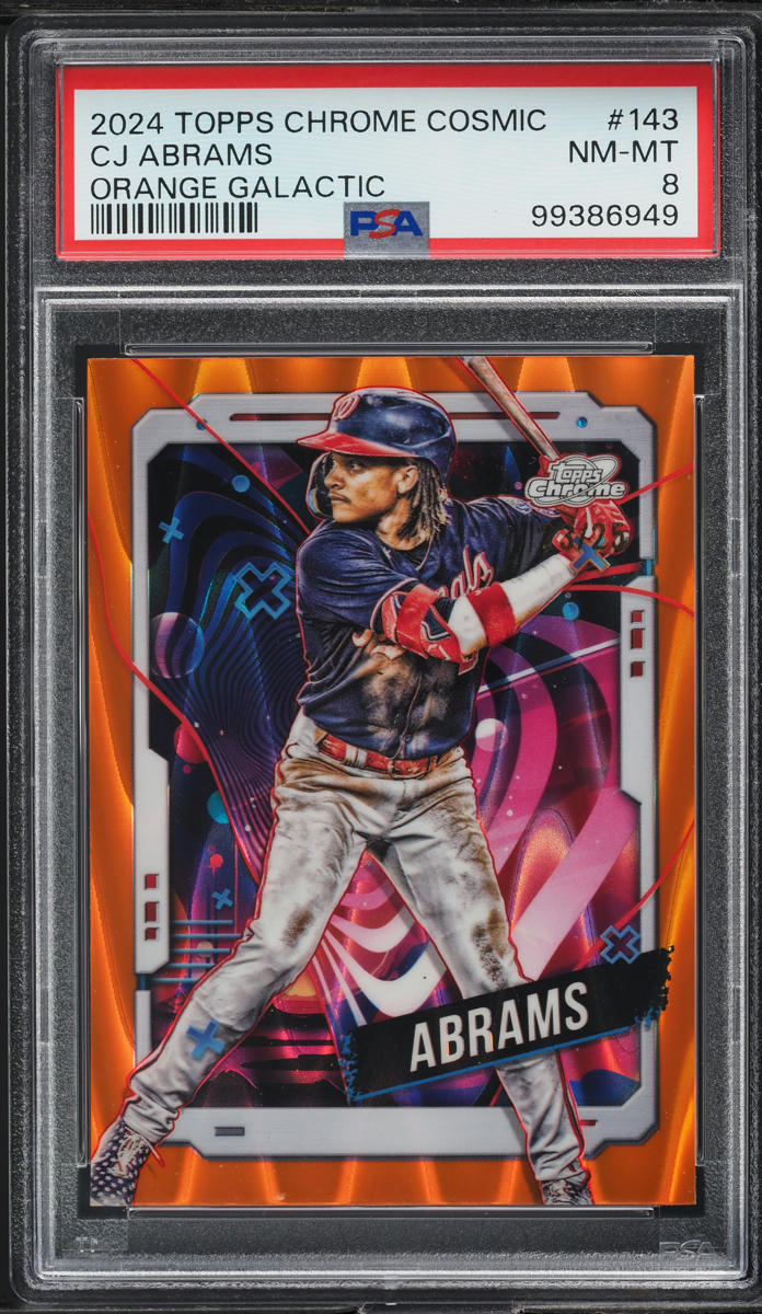 2024 Topps Chrome Cosmic Orange Galactic CJ Abrams /25 143 PSA 8 NMMT on Fanatics Collect