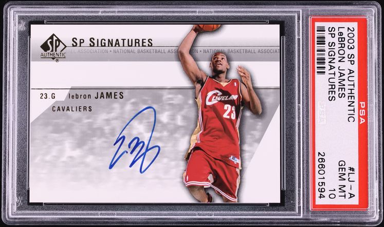 2003 SP Authentic Signatures LeBron James ROOKIE AUTO #LJ-A PSA 10 GEM MINT