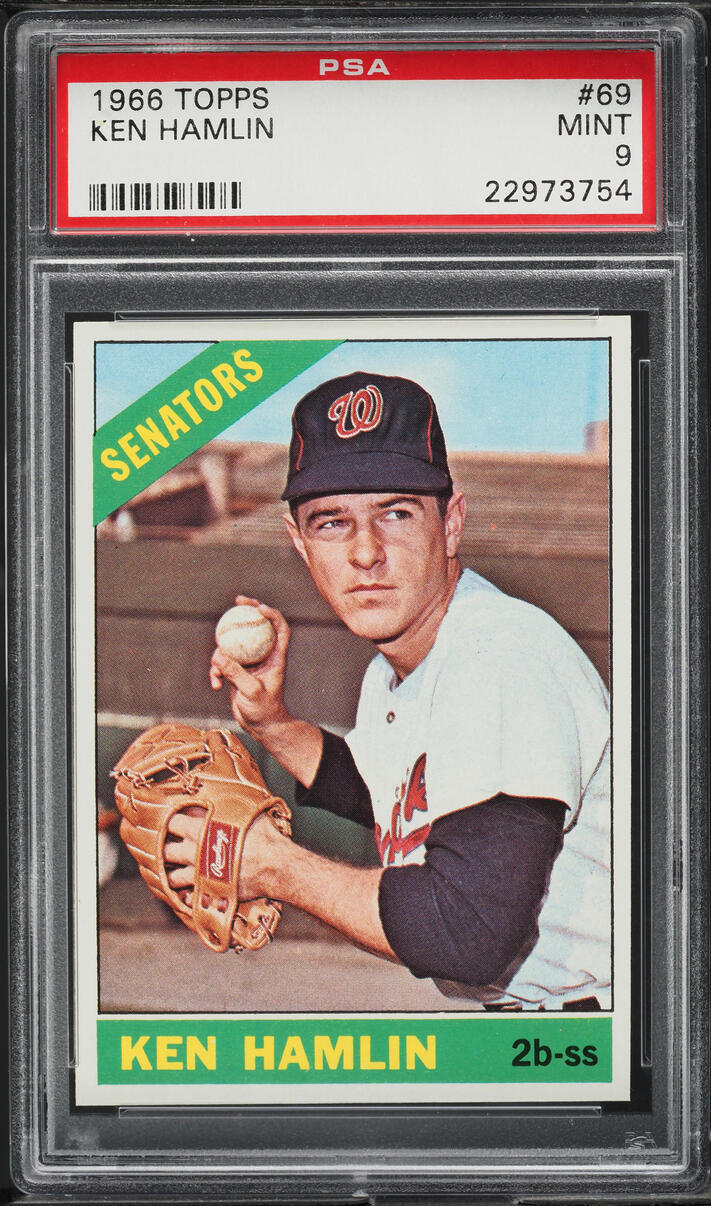 1966 Topps Ken Hamlin #69 PSA 9 MINT