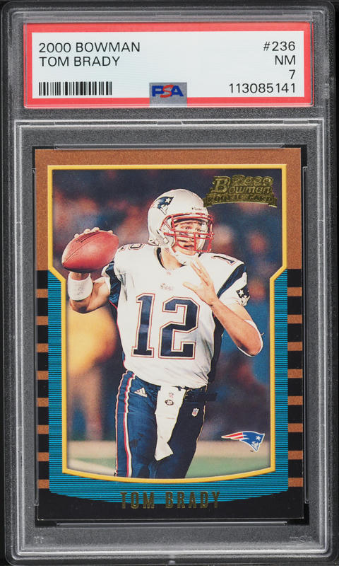 2000 Pacific Football Tom Brady ROOKIE #403 PSA 8 NM-MT on