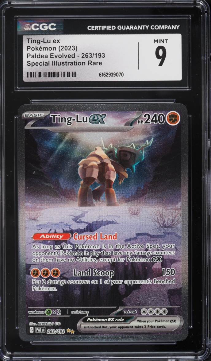 2023 Pokemon Scarlet & Violet Paldea Evolved SIR Ting-Lu ex #263 CGC 9 MINT
