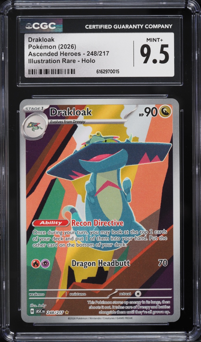 2026 Pokemon Mega Evolution Ascended Heroes IR Drakloak #248 CGC 9.5 MINT+