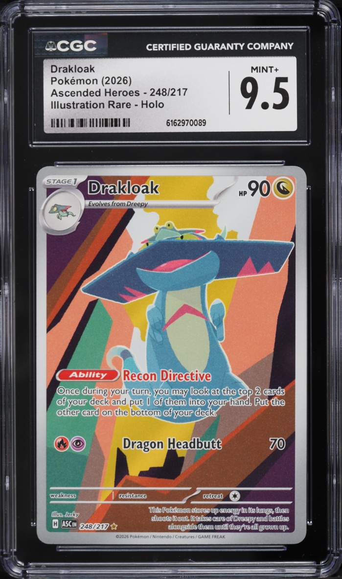 2026 Pokemon Mega Evolution Ascended Heroes IR Drakloak #248 CGC 9.5 MINT+