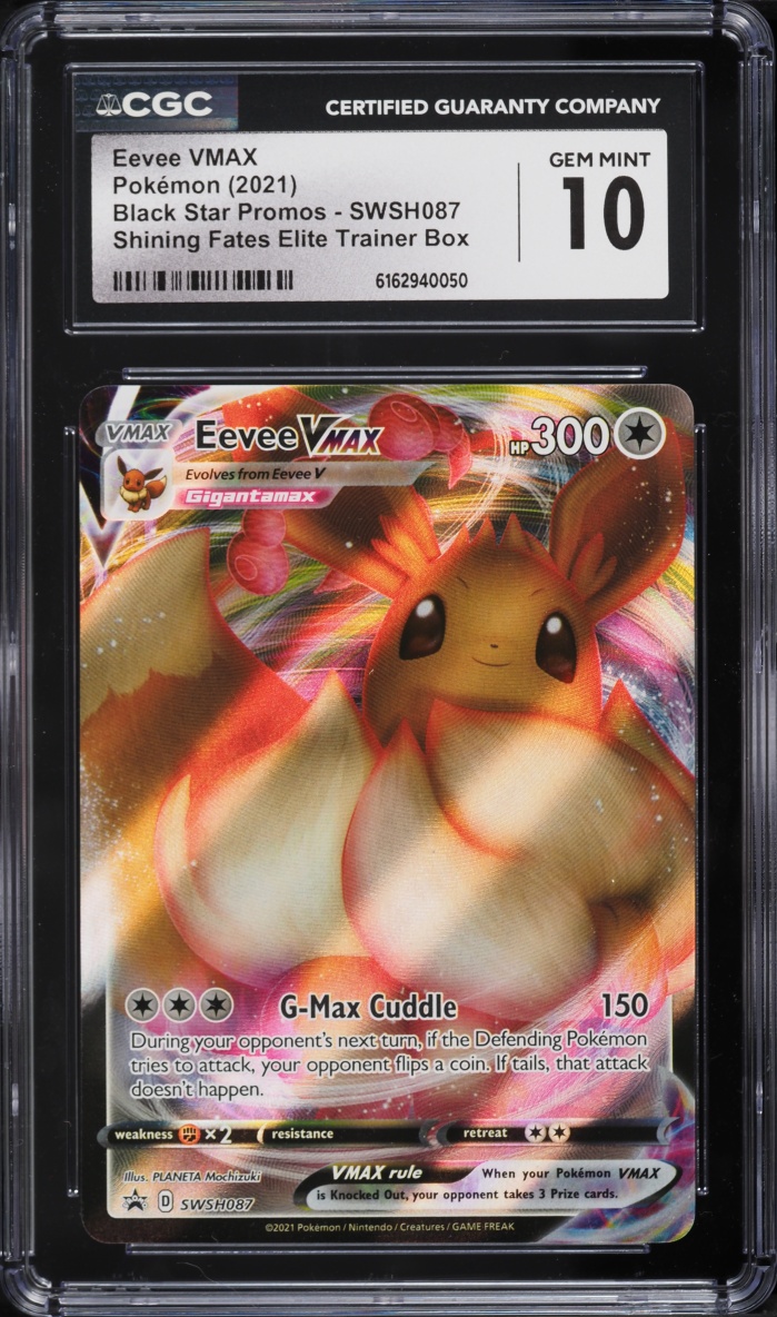 2021 Pokemon Sword & Shield Promo Shining Fates ETB Alt Art Eevee VMAX #SWSH087 CGC 10 GEM MINT
