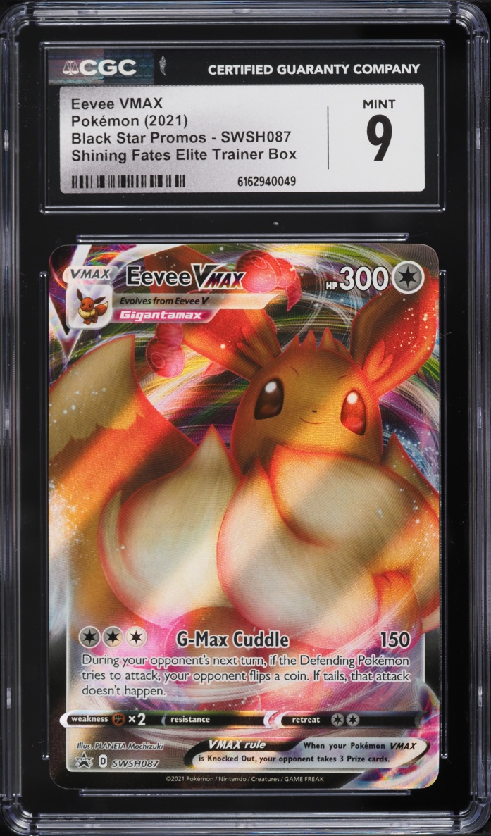 2021 Pokemon Sword & Shield Promo Shining Fates ETB Alt Art Eevee VMAX #SWSH087 CGC 9 MINT