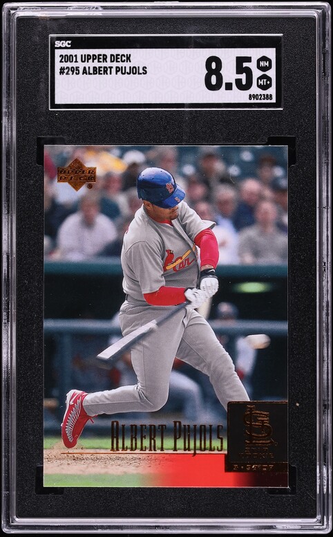 2001 Upper Deck Albert Pujols #295 SGC 8.5 NM-MT+