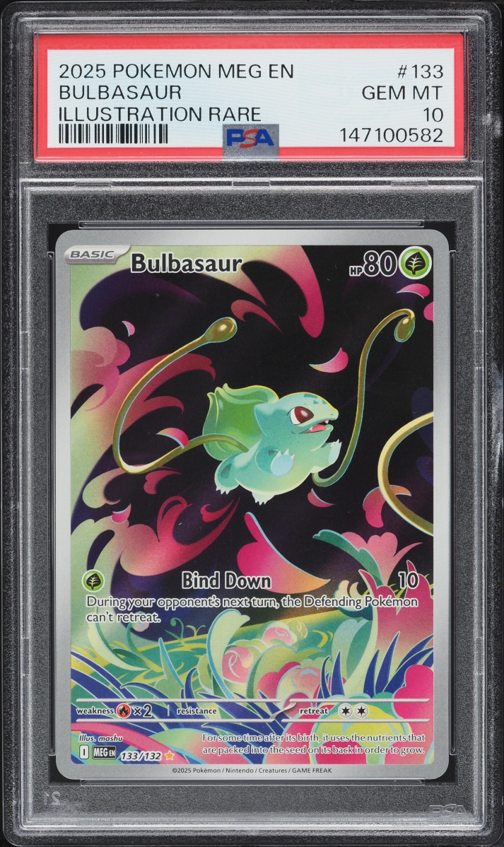 2025 Pokemon Mega Evolution IR Bulbasaur #133 PSA 10 GEM MINT