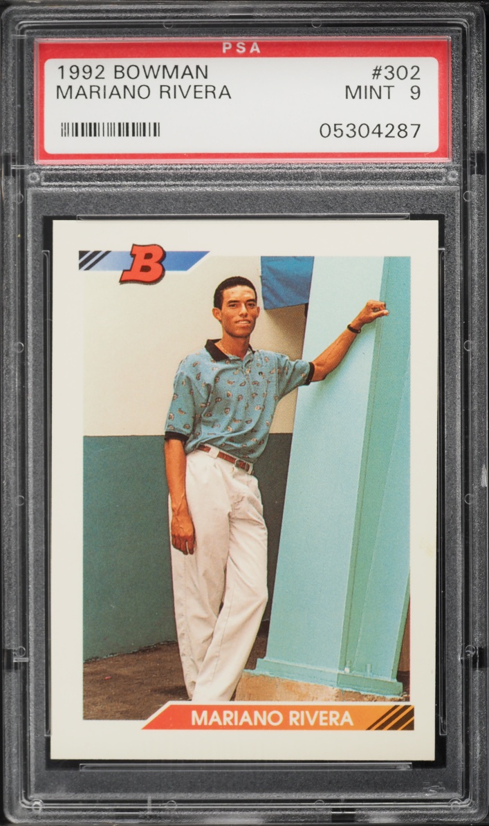 1992 Bowman Mariano Rivera ROOKIE #302 PSA 9 MINT