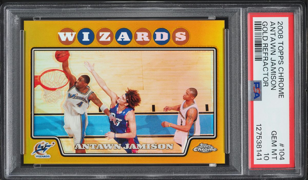 2008 Topps Chrome Gold Refractor Antawn Jamison /50 #104 PSA 10 GEM MINT