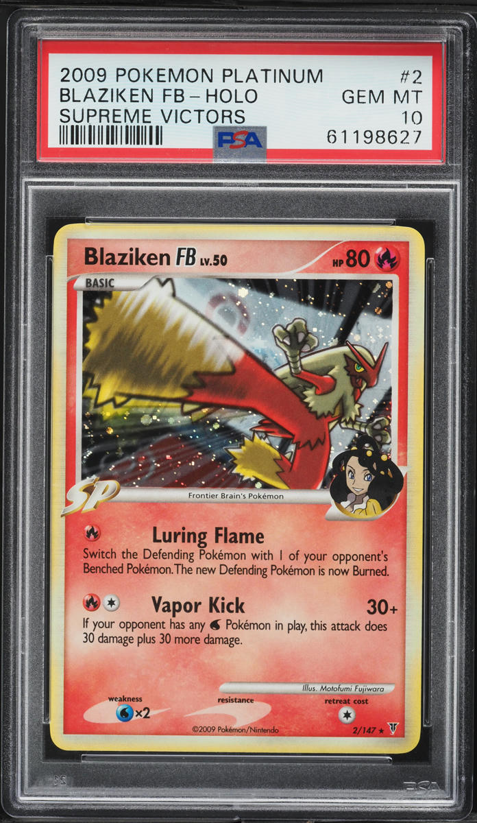 2009 Pokemon Platinum Supreme Victors Holo Blaziken FB #2 PSA 10 GEM MINT