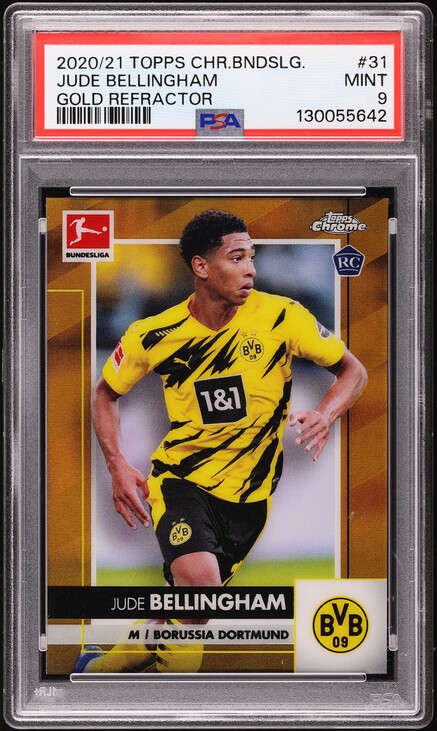 2022 Topps Chrome Sapphire UEFA Club Orange Jude Bellingham /50