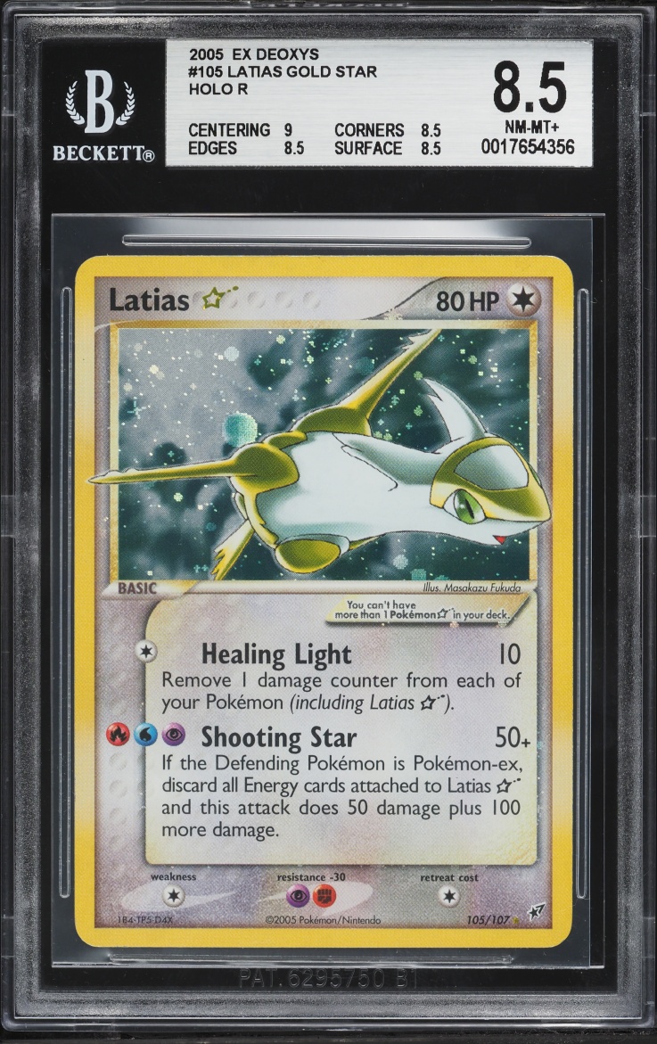 2005 Pokemon EX Deoxys Holo Latias Gold Star #105 BGS 8.5 NM-MT+