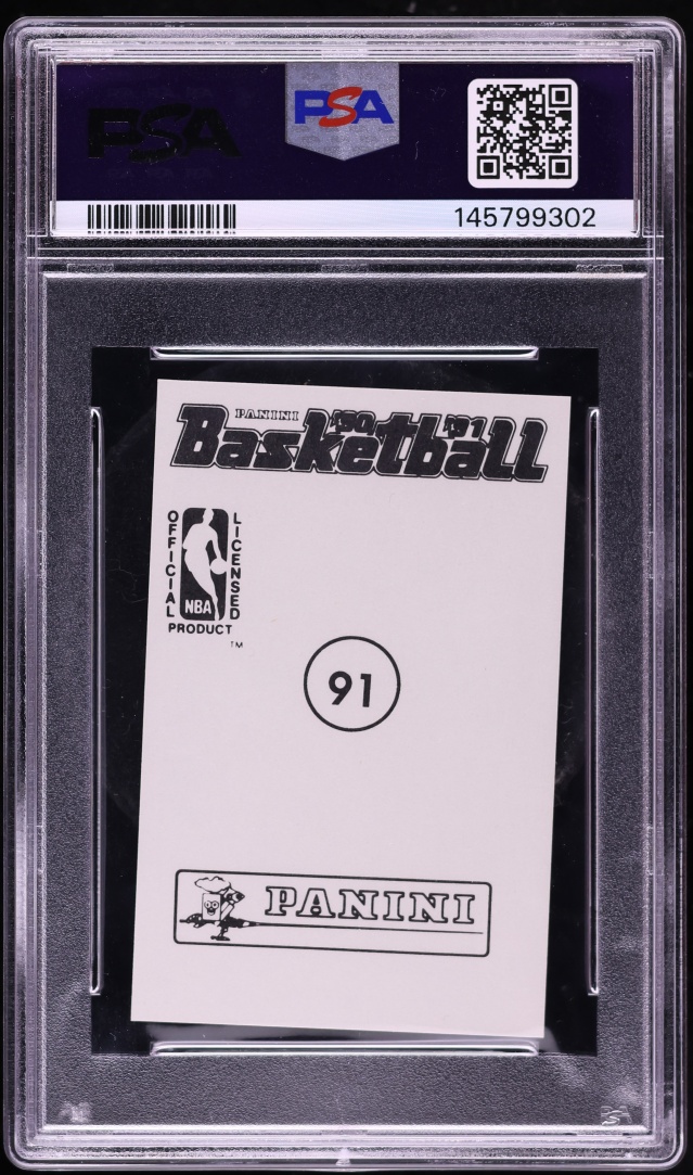 1990 Panini Sticker Michael Jordan HAND CUT #91 PSA 9 MINT