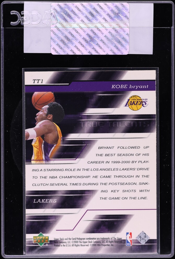 2000 Upper Deck True Talents Kobe Bryant #TT1 CGC AUTH