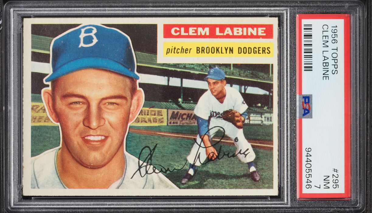 1956 Topps Clem Labine #295 PSA 7 NRMT