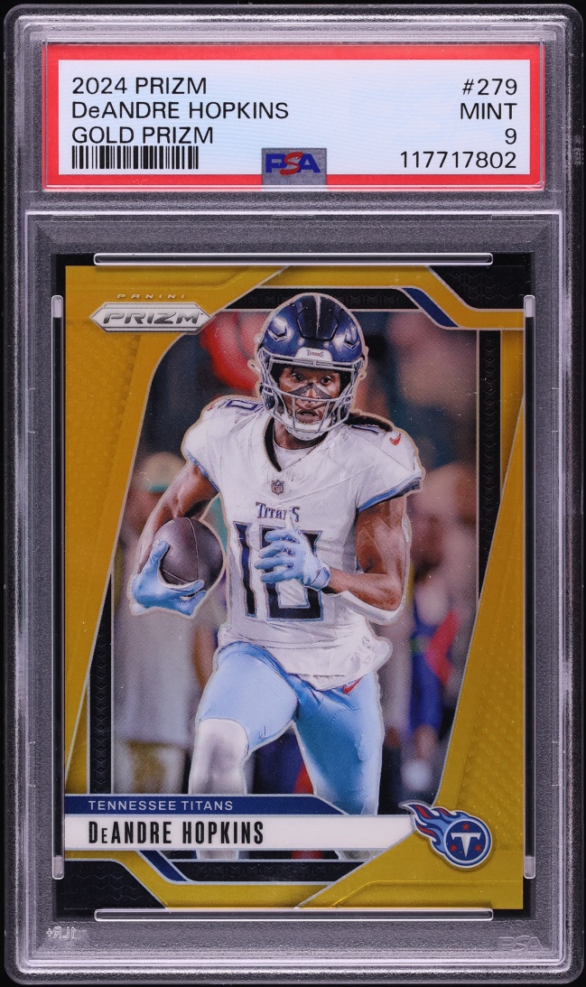 2024 Panini Prizm Gold Deandre Hopkins /10 #279 PSA 9 MINT