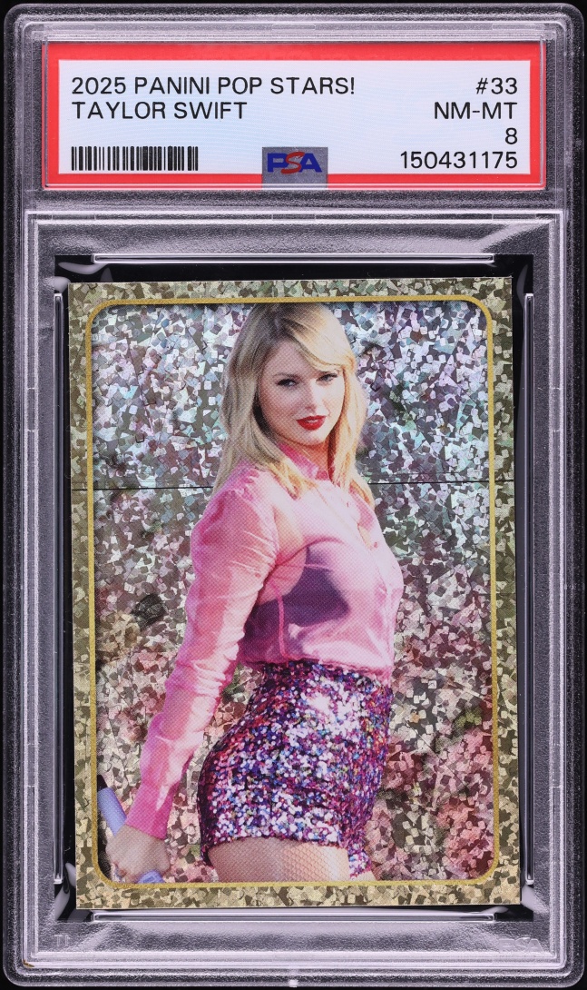2025 Panini Pop Stars! Taylor Swift #33 PSA 8 NM-MT