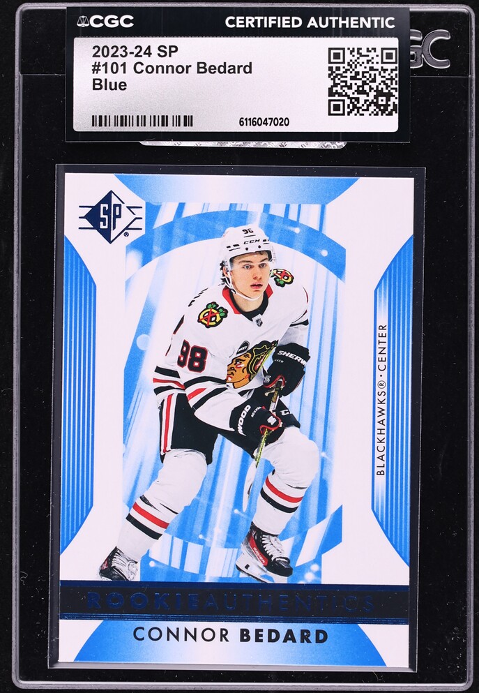 2023 SP Hockey Blue Connor Bedard ROOKIE #101 CGC AUTH on Fanatics Collect
