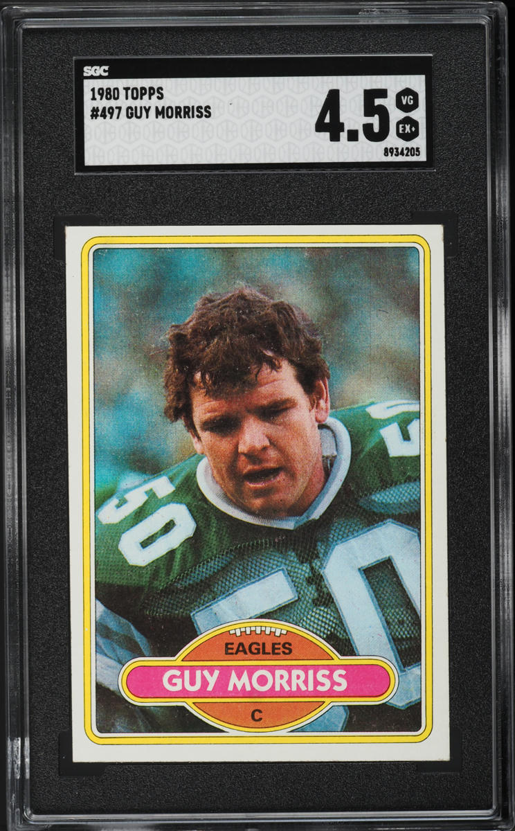 1980 Topps Football Guy Morriss #497 SGC 4.5 VGEX+