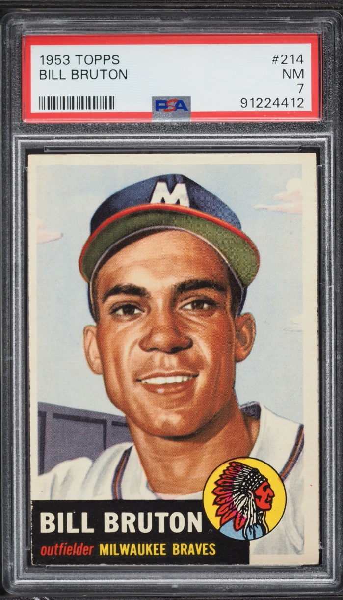 1953 Topps Bill Bruton #214 PSA 7 NRMT