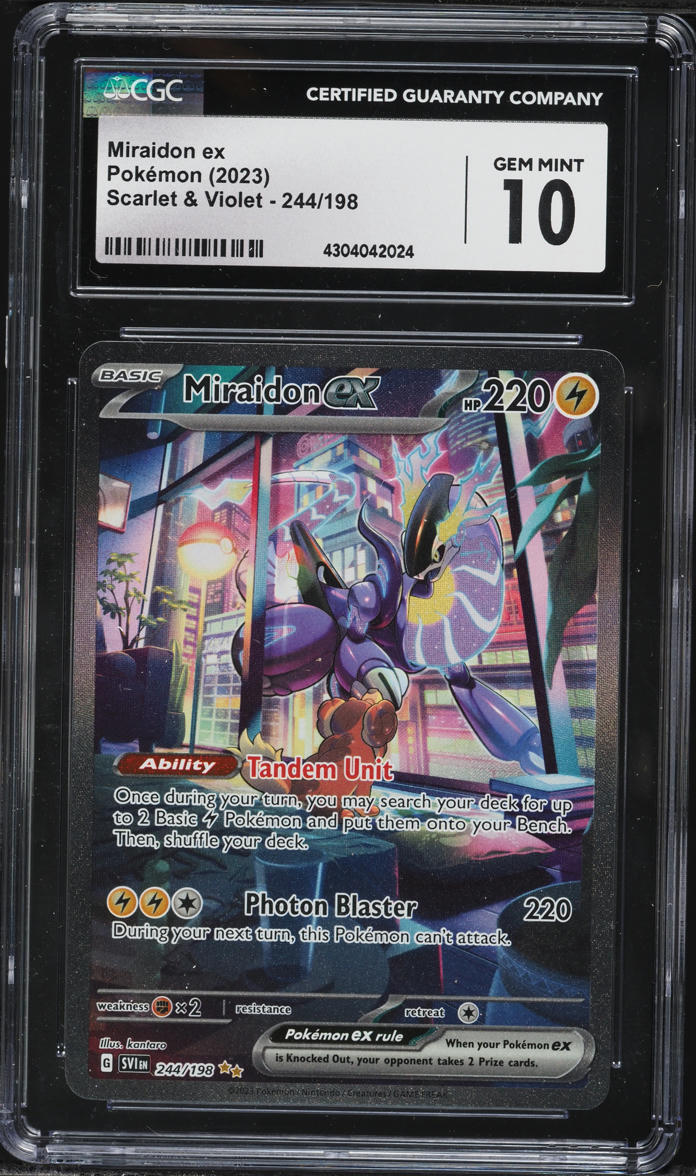2023 Pokemon Scarlet & Violet SIR Miraidon EX #244 CGC 10 GEM MINT